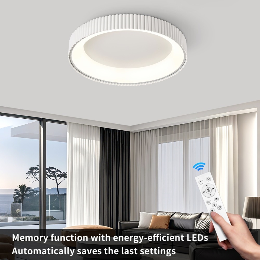 BRILAGI - Candeeiro de teto LED dimerizável FALCON MODERN LED/54W/230V 3000-6000K Ø 60 cm branco + comando remoto