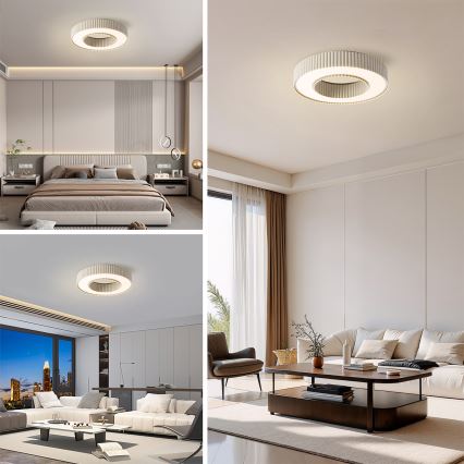 Brilagi - Candeeiro de Tecto LED Dimerizável LUMIX LED/48W/230V 3000-6000K bege, diâmetro 50 cm + comando remoto