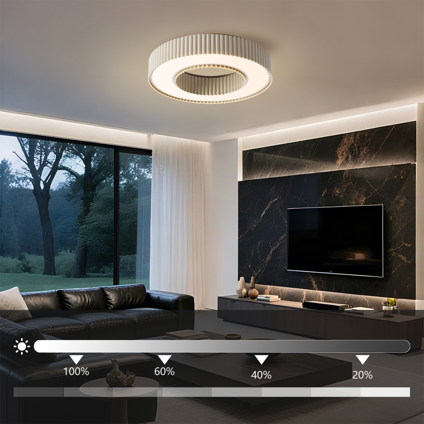 Brilagi - Candeeiro de Tecto LED Dimerizável LUMIX LED/48W/230V 3000-6000K bege, diâmetro 50 cm + comando remoto