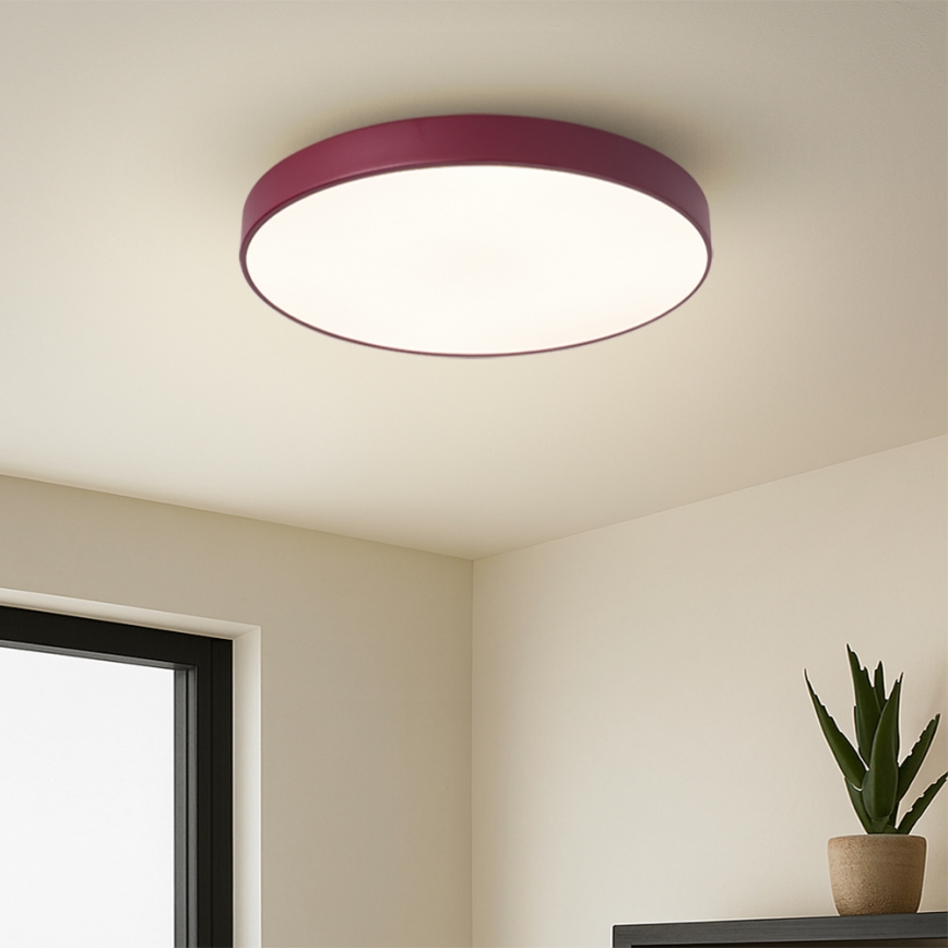 Brilagi - Candeeiro de tecto LED dimável POOL LED/48W/230V 3000-6000K Ø 40 cm bordô + controlo remoto