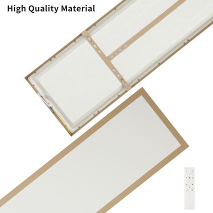 Brilagi - Candeeiro de tecto para casa de banho LED dimerizável FRAME SMART LED/50W/230V 120x30 cm 3000-6000K IP44 bege + controlo remoto