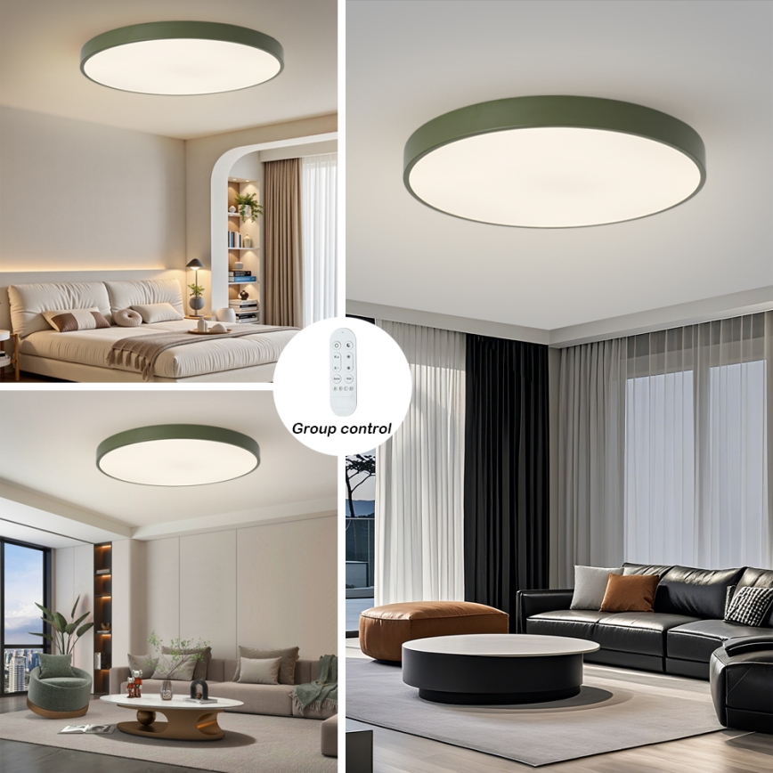 Brilagi - Luminária LED regulável POOL SMART LED/128W/230V Ø 100 cm Wi-Fi Tuya + controlo remoto, verde