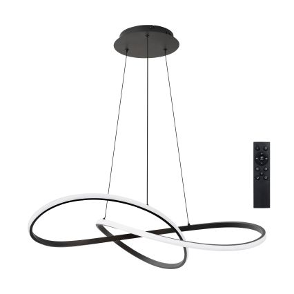Brilagi - Lustre LED dimerizável suspenso por cabo INFINITY LED/80W/230V 3000-6000K 80x80 cm preto + controlo remoto