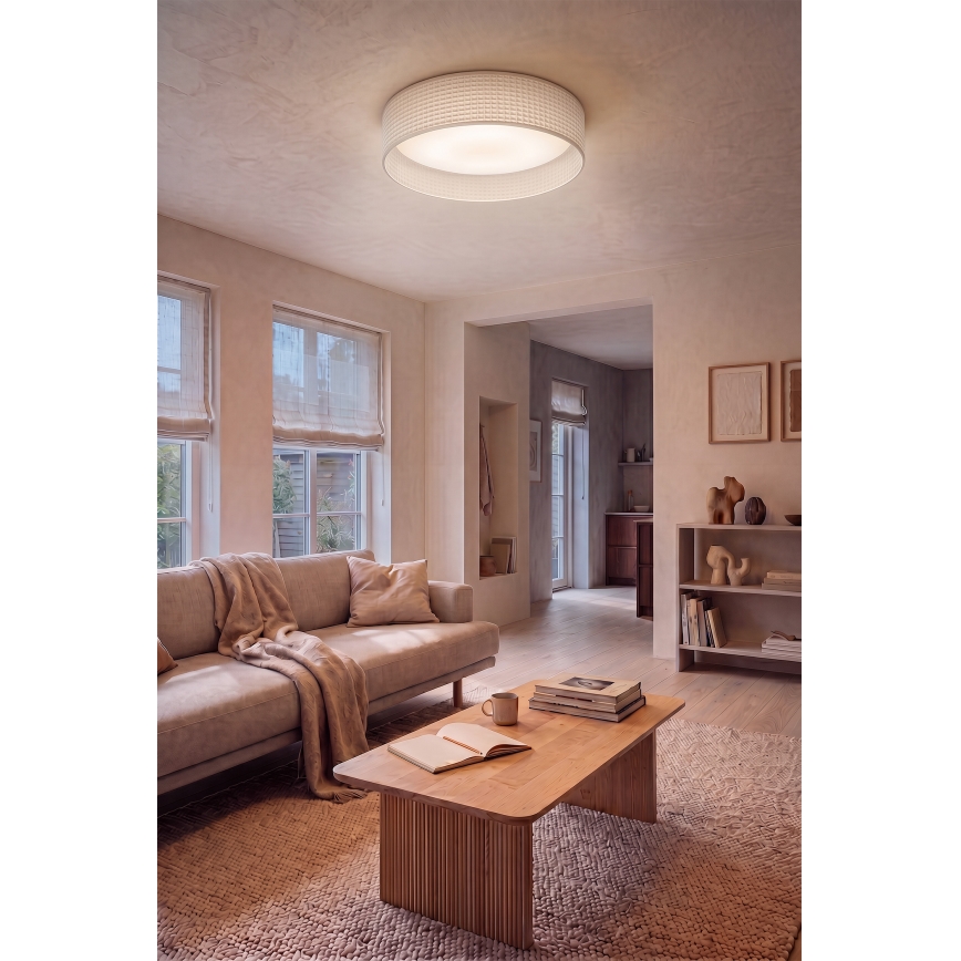 Brilagi - Plafon de tecto LED dimerizável VELVET SMARTIX 24 W / 230 V 3000–6000 K Ø 45 cm creme Wi‑Fi Tuya Beacon + comando remoto