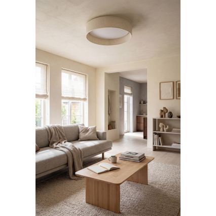 Brilagi - Plafon de tecto LED dimerizável VELVET SMARTIX 24 W / 230 V 3000–6000 K Ø 45 cm creme Wi‑Fi Tuya Beacon + comando remoto
