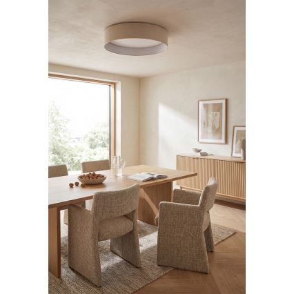 Brilagi - Luminária de teto LED dimerizável VELVET SMARTIX LED/24W/230V 3000-6000K Ø 45 cm creme Wi-Fi Tuya Beacon + controlo remoto
