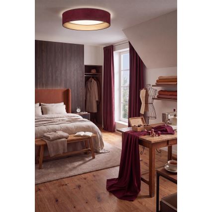 Brilagi - Candeeiro de tecto LED regulável VELVET SMARTIX LED/24W/230V 3000-6000K Ø 45 cm vinho/dourado Wi‑Fi Tuya Beacon + controlo remoto