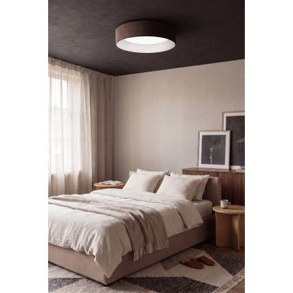 Brilagi - Luminária de tecto LED regulável VELVET SMART VARI LED/36W/230V 3000-6500K Ø 55 cm castanho + controlo remoto
