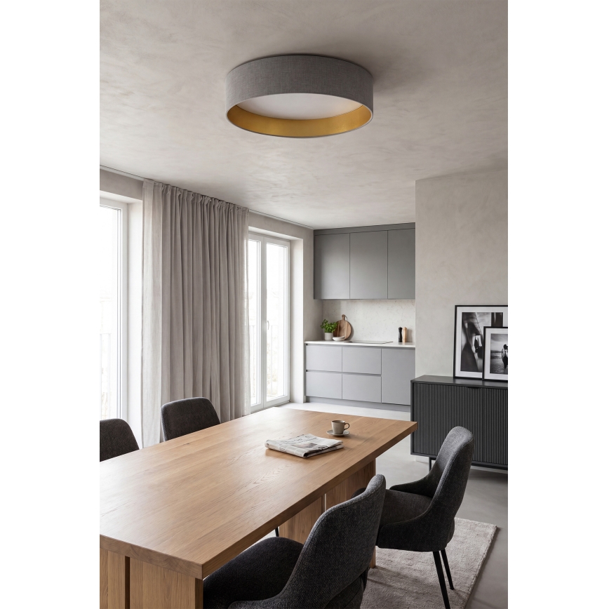 Brilagi - Candeeiro de teto LED dimerizável VELVET SMART VARI LED/36W/230V 3000-6500K diâmetro 55 cm cinzento/dourado + controlo remoto