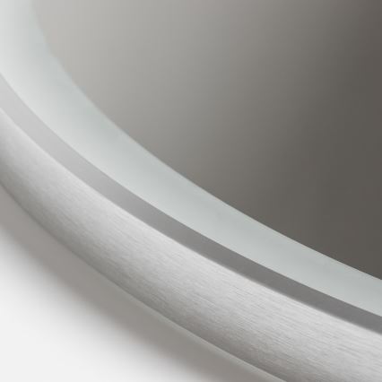 Brilagi - Espelho de casa de banho aquecido com LED dimável e iluminação integrada ALU PRO LED/18W/230V Ø 60 cm 3000/4000/6500K IP44 cromo mate IRC 90