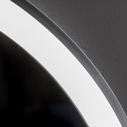 Brilagi - Espelho de casa de banho aquecido com LED dimável e iluminação integrada ALU PRO LED/18W/230V Ø 60 cm 3000/4000/6500K IP44 cromo mate IRC 90