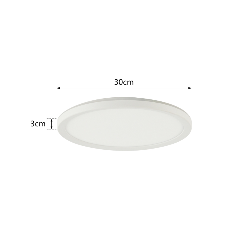 Brilagi - Luminária LED Regulável com sensor de movimento e crepúsculo ULTRA SLIM LED/18W/230V diâmetro 30 cm + controlo remoto
