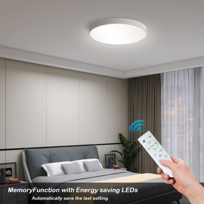 Brilagi - Luminária de teto LED dimmerizável POOL SMART LED/48W/230V 40 cm 3000-6000K Wi-Fi Tuya + controlo remoto branco