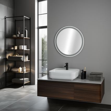 Brilagi - Espelho aquecido LED para casa de banho AVA ECO LED/11,5W/230V Ø 60 cm IP44 CRI 90 dimerizável + CCT