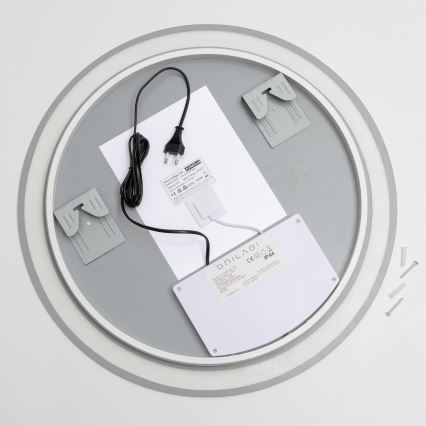 Brilagi - Espelho aquecido LED para casa de banho AVA ECO LED/11,5W/230V Ø 60 cm IP44 CRI 90 dimerizável + CCT