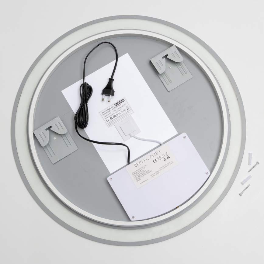 Brilagi - Espelho aquecido LED para casa de banho AVA ECO LED/11,5W/230V Ø 60 cm IP44 CRI 90 dimerizável + CCT