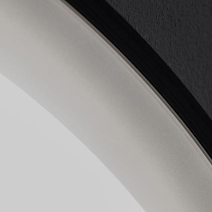 Brilagi - Espelho de casa de banho LED aquecido ALU PRO, regulável, com retroiluminação, LED/18W/230V, Ø 60 cm, 3000/4000/6500K, IP44, preto, IRC 90