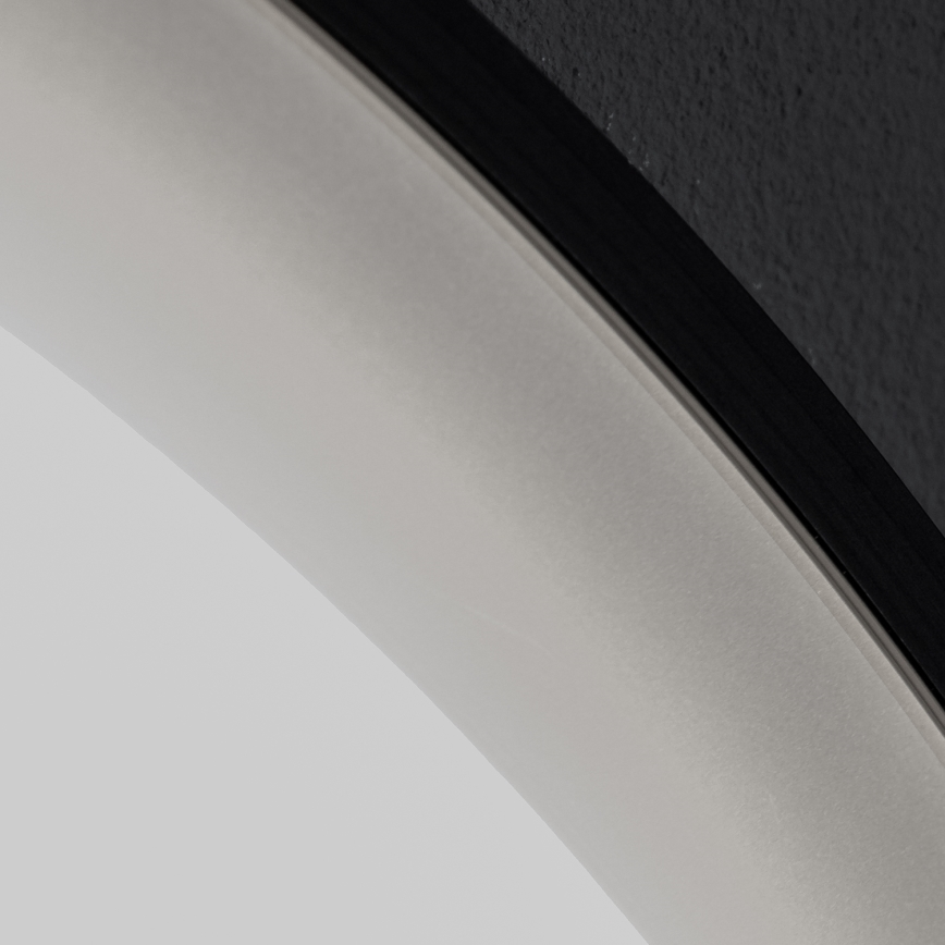 Brilagi - Espelho de casa de banho LED aquecido ALU PRO, regulável, com retroiluminação, LED/18W/230V, Ø 60 cm, 3000/4000/6500K, IP44, preto, IRC 90