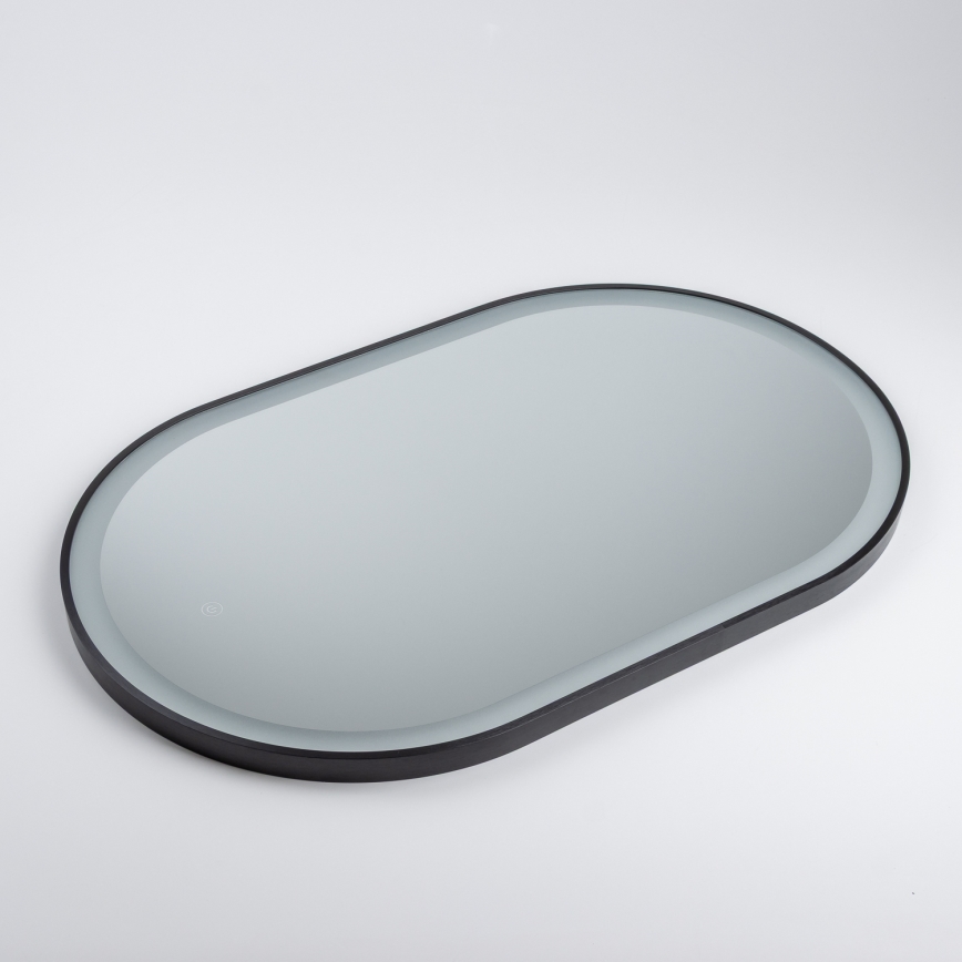 Brilagi - Espelho de casa de banho LED CANZO LED/25W/230V 50x80 cm preto IP44 CRI 90 dimerizável + CCT