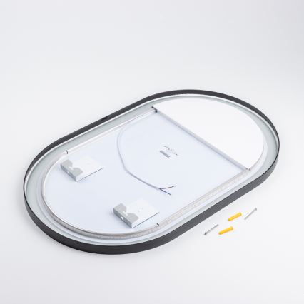 Brilagi - Espelho de casa de banho LED CANZO LED/25W/230V 50x80 cm preto IP44 CRI 90 dimerizável + CCT