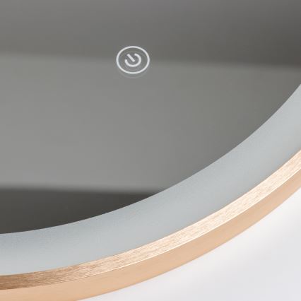 Brilagi - Espelho LED para casa de banho ERBA LED/25W/230V 50x80 cm dourado IP44 CRI 90 dimerizável + CCT