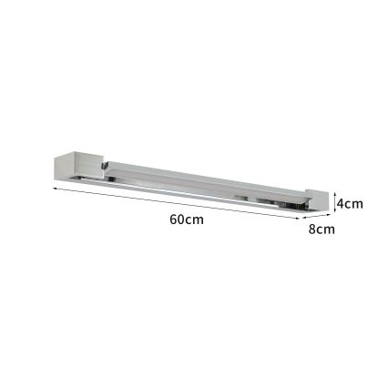 Brilagi - Iluminação LED para espelho de casa de banho AQUA LINE LED/18W/230V 60 cm IP44 cromo brilhante CRI 90