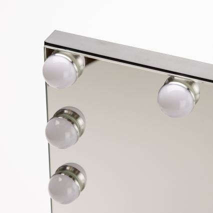 BRILAGI - LED Espelho de maquilhagem com dimmer HOLLYWOOD LED/15W/230V CCT + USB preto