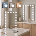 BRILAGI - LED Espelho de maquilhagem dimerizável HOLLYWOOD LED/15W/230V CCT + 2x USB 55x77 cm branco