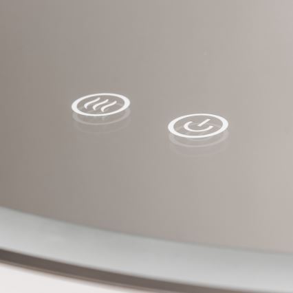 Brilagi - Espelho de casa de banho aquecido com LED regulável e retroiluminação ALU PRO LED/18W/230V Ø 60 cm 3000/4000/6500K IP44 cromado brilhante IRC 90