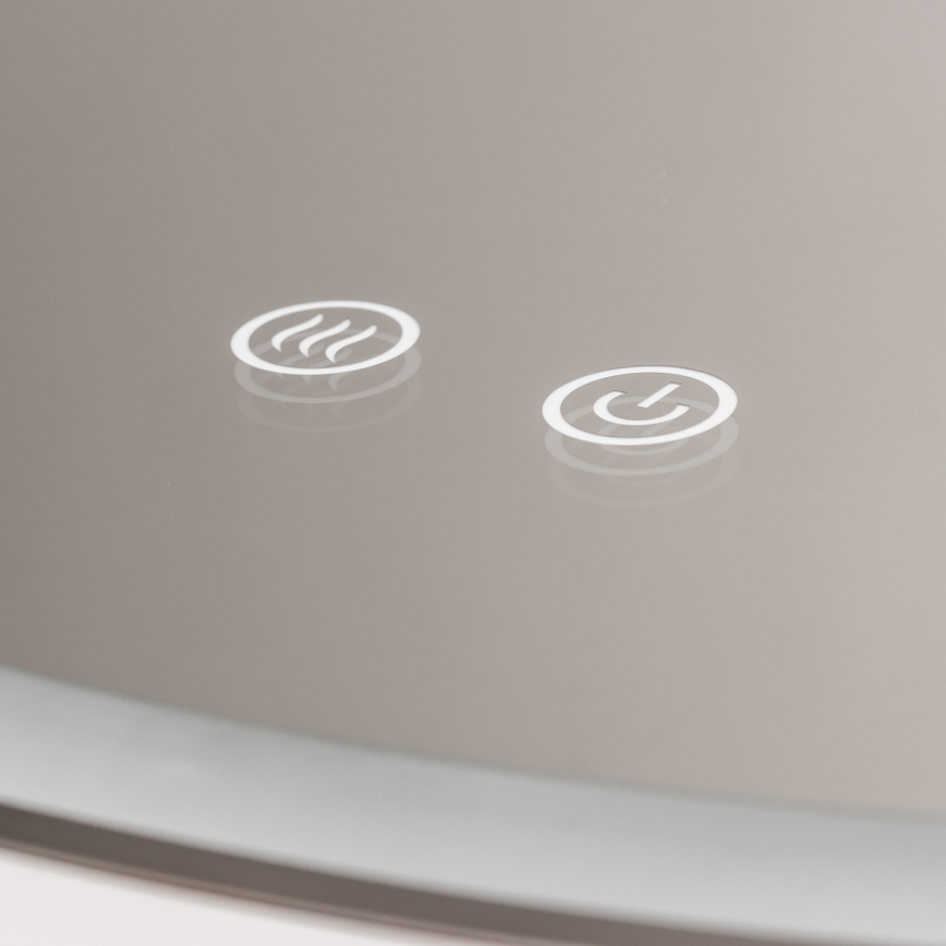 Brilagi - Espelho de casa de banho aquecido com LED regulável e retroiluminação ALU PRO LED/18W/230V Ø 60 cm 3000/4000/6500K IP44 cromado brilhante IRC 90