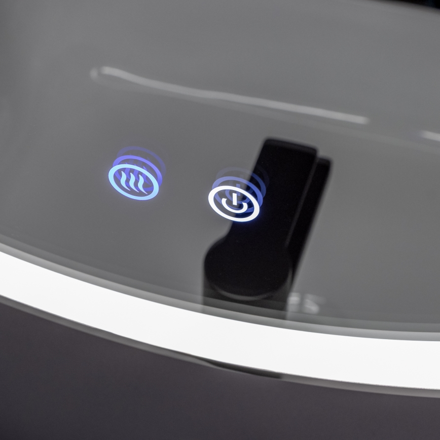 Brilagi - Espelho de casa de banho aquecido com LED regulável e retroiluminação ALU PRO LED/18W/230V Ø 60 cm 3000/4000/6500K IP44 cromado brilhante IRC 90