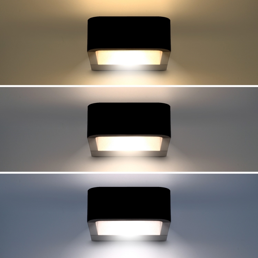 Brilagi - Luminária de parede LED exterior BARI LED/7W/230V 3000/4000/6000K preta IP54