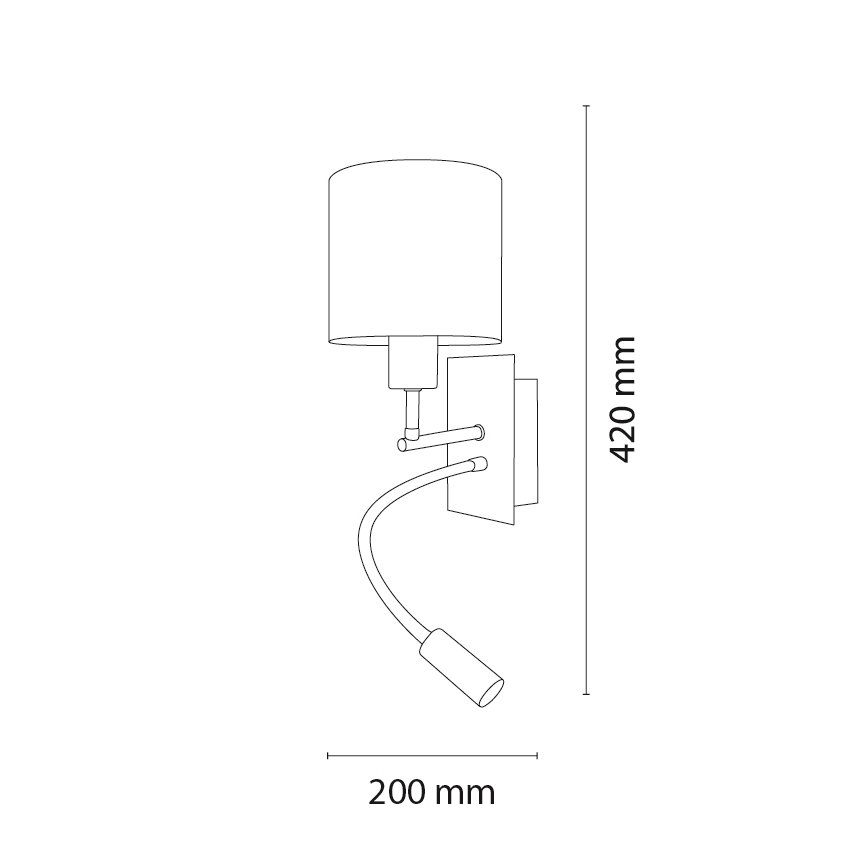 Brilagi - Candeeiro de parede infantil LED flexível BOBO 1xE27/25W/230V + LED/3W cromo mate/branco/motivos de animais