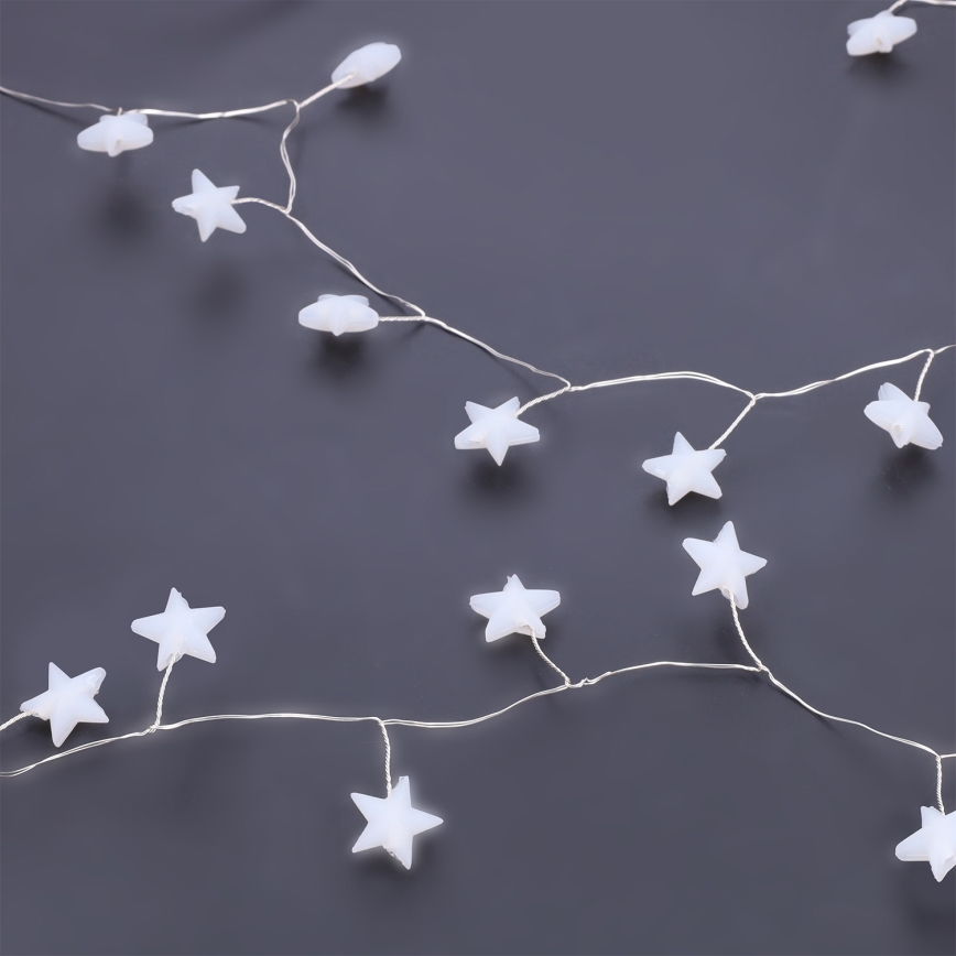 Brilagi - LED  guirlanda 40xLED/3xAA 1,8m branco quente estrelas