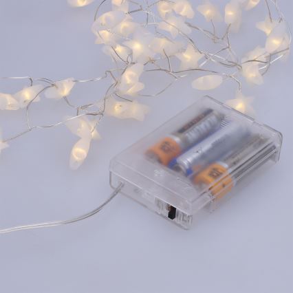 Brilagi - LED  guirlanda 40xLED/3xAA 1,8m branco quente estrelas