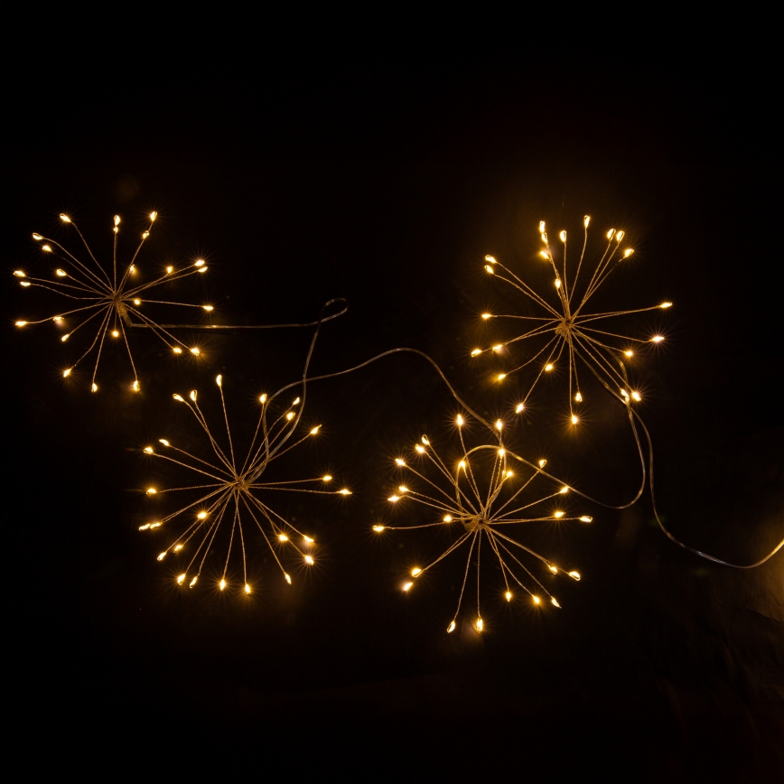 BRILAGI - LED Guirlanda de Natal para exterior 150xLED 5m IP44 branco quente efeito de fogos de artifício