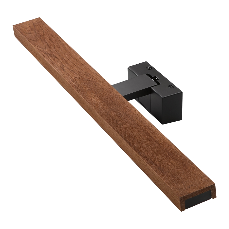 Brilagi - Iluminação LED 3 em 1 para espelho WOODY MIRROR LED/12W/230V 60 cm IP44 preto/cerejeira