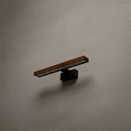 Brilagi - Iluminação LED 3 em 1 para espelho de casa de banho WOODY MIRROR LED/8W/230V 40 cm IP44 preto/carvalho
