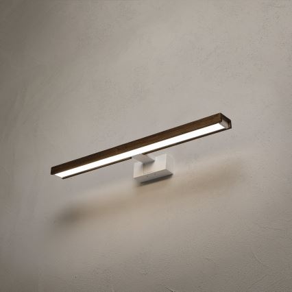 Brilagi - Iluminação LED para espelho de casa de banho 3 em 1 WOODY MIRROR 3v1 LED/12W/230V 60 cm IP44 branco/carvalho/nogueira