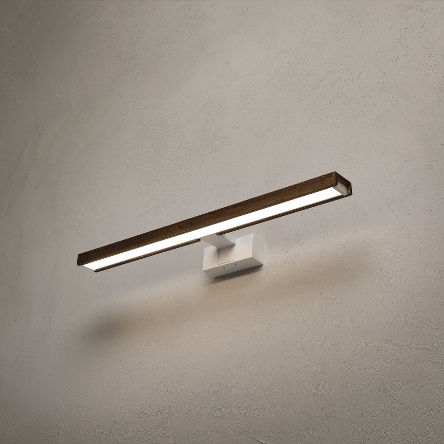 Brilagi - Iluminação LED para espelho de casa de banho 3 em 1 WOODY MIRROR 3v1 LED/12W/230V 60 cm IP44 branco/carvalho/nogueira