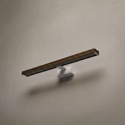 Brilagi - Iluminação LED para espelho de casa de banho 3 em 1 WOODY MIRROR 3v1 LED/12W/230V 60 cm IP44 branco/carvalho/nogueira