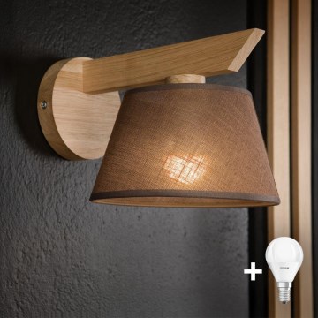 Brilagi - LED  Iluminação de parede ANTHONY 1xE14/40W/230V carvalho/castanho