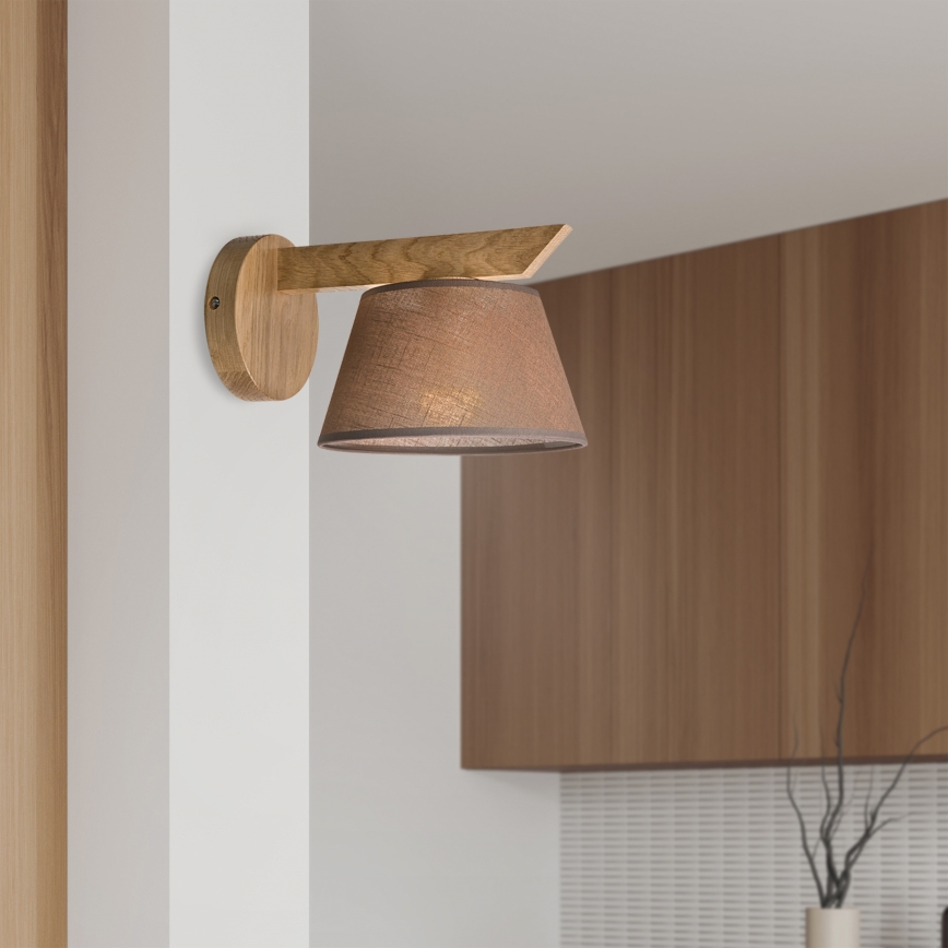 Brilagi - LED  Iluminação de parede ANTHONY 1xE14/40W/230V carvalho/castanho