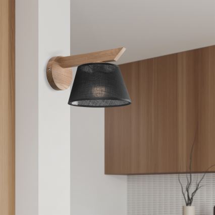 Brilagi - LED  Iluminação de parede ANTHONY 1xE14/40W/230V carvalho/preto