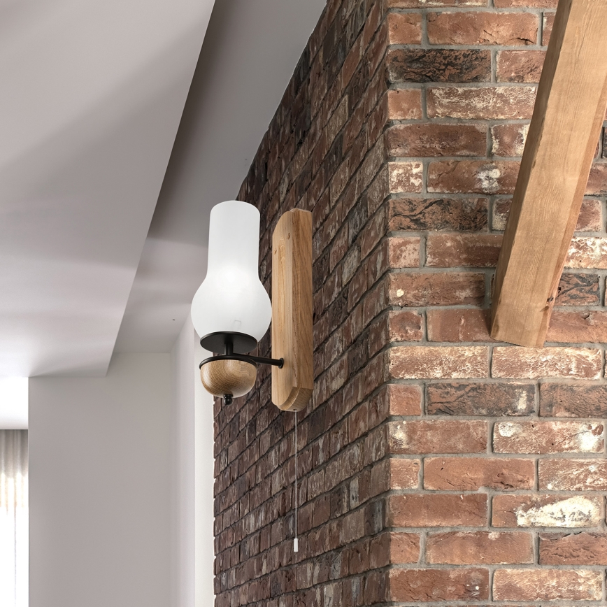 Brilagi - LED Iluminação de parede COTTAGE 1xE14/40W/230V carvalho/branco