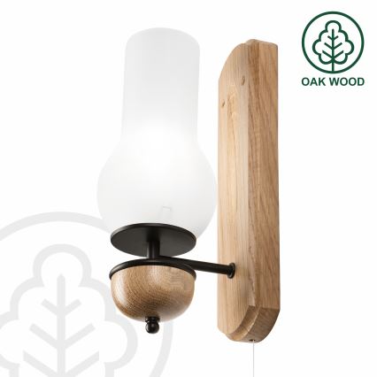 Brilagi - LED Iluminação de parede COTTAGE 1xE14/40W/230V carvalho/branco