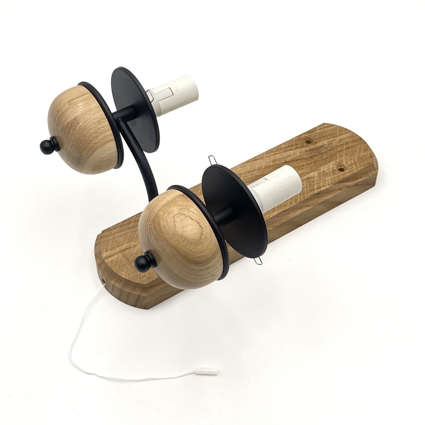 Brilagi - LED Iluminação de parede COTTAGE 2xE14/40W/230V carvalho/branco