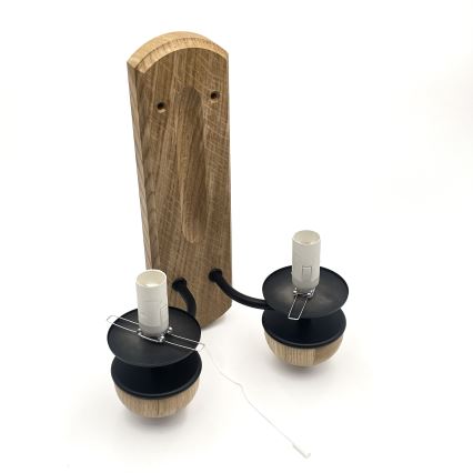 Brilagi - LED Iluminação de parede COTTAGE 2xE14/40W/230V carvalho/castanho