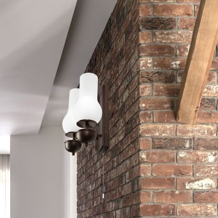 Brilagi - LED Iluminação de parede COTTAGE 2xE14/40W/230V faia/branco