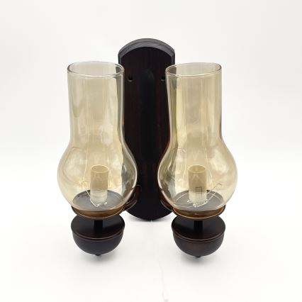 Brilagi - LED Iluminação de parede COTTAGE 2xE14/40W/230V faia/castanho